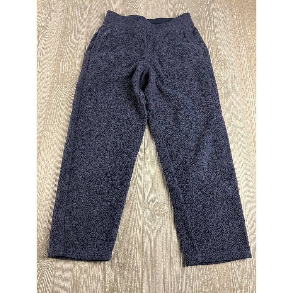 Patagonia Womens Fleece Pants Size S Gray Pull On Stretch Joggers Inseam 25